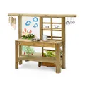 Plum Play Outdoor Mud Pie Kitchen with Pottering Station, Paintable Screen & Kitchen Accessories