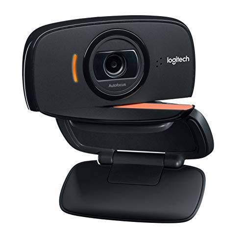 Logitech B525 Portable Business Webcam, HD 720p/30fps, Widescreen HD Video Calling, Foldable, HD Light Correction, Autofocus, 360° Swivel, for Skype, Cisco Jabber, Zoom, PC/Mac/Laptop/MacBook/Tablet