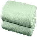 AmazonBasics Quick Dry Towel Set, 2 Bath - Seafoam Green