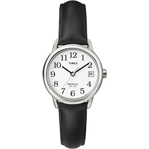 Timex Women's Core Easy Reader Black Strap/Silver/White Dial Watch