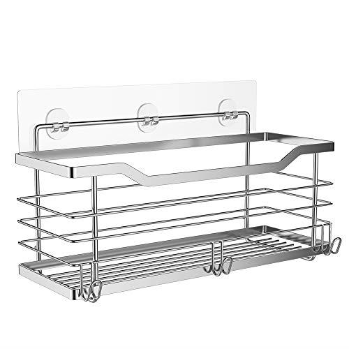 ODesign Shower Caddy Basket Shelf for Shampoo Conditioner Bathroom Kitchen Storage Organizer SUS304 Stainless Steel - No Drilling
