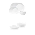 Corelle Winter Frost White Dinnerware Set, 18 Piece with Corelle Meal Bowls, 4-Piece 887ml Set Bundle