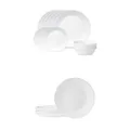 Corelle Winter Frost White Dinnerware Set, 18 Piece with CORELLE 1117143 Livingware Bread and Butter Plates 6 Piece Set 17cm & Livingware Soup Bowl 6 Piece Set 532ml Bundle
