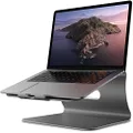 Bestand Aluminum Laptop Stand Desktop Macbook Stand for Apple Macbook and All Notebooks, Grey (Patented)
