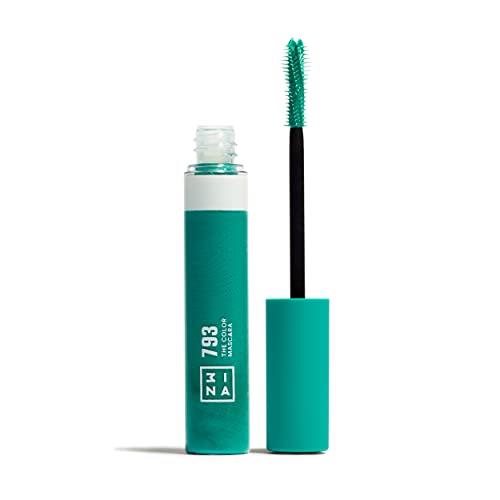 3INA MAKEUP - The Color Mascara 793 - Turquoise Mascara with Keratin - Circumference and Definition - Colourful Mascara for Sensitive Eyes and Long-Lasting - Highly Pigmented - Vegan - Cruelty Free