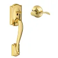 Camelot Front Entry Handle Accent Left-Handed Interior Lever (Bright Brass) FE285 CAM 505 Acc 605 LH