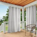 Exclusive Home Cabana Solid Indoor/Outdoor Light Filtering Grommet Top Curtain Panel, 54"x96", Cloud Grey, Set of 2