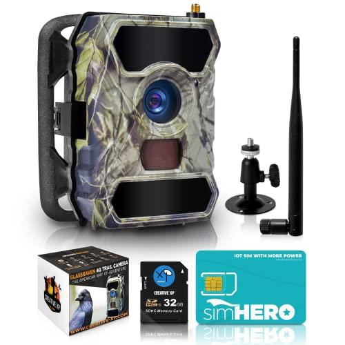 CreativeXP 3G Cellular Trail Cameras | at&T WiFi Full HD Wild Game Camera with Night Vision for Deer Hunting, Security | Wireless Waterproof and Motion Activated | Tree Mount and Accessories Included