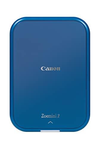 Canon Zoemini 2 Mini Photo Printer with 10x Zinc Photo Paper 5 x 7.6 cm (Wireless for Smartphone, Battery, USB C, Bluetooth, Mobile Printing), Navy Blue
