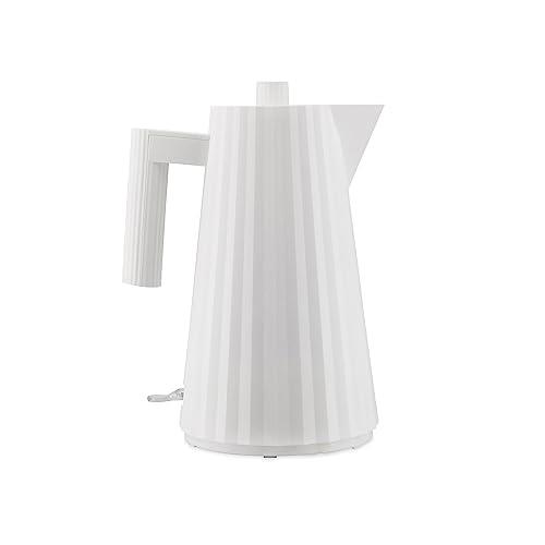 Alessi Plissé MDL06 W/UK - Electric Kettle in Thermoplastic Resin, English Plug 2400W, 170 cl, White
