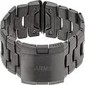 Garmin QuickFit 22 Watch Band - Vented Titanium Bracelet with Carbon Gray DLC Coating