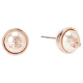 Vivienne Westwood Olga Pearl Orb Stud Earrings, Pink Gold OLGA EARRINGS [Parallel import goods], ワンサイズ, Brass Created Pearl, No Gemstone