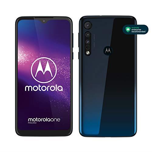 Motorola One Macro Dual-SIM XT2016-1 64GB Factory Unlocked 4G/LTE Smartphone - International Version (Space Blue)