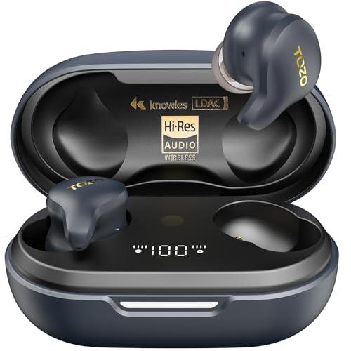 TOZO Golden X1 Wireless Earbuds Balanced Armature Driver and Hybrid Dynamic Driver, Bluetooth Headphones OrigX Pro, LDAC & Hi-Res Audio Wireless, Noise Cancellation Headset Star Black