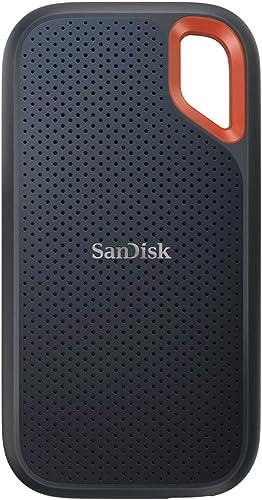 SanDisk SSD, External 1TB USB3.2 Gen2, Read Up to 1050MB/s, Splashproof and Dustproof, SDSSDE61-1T00-GH25, Extreme Portable SSD, V2 Win Mac, PS4, PS5, Eco Package