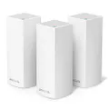 Linksys Velop WHW0303 Tri-Band Mesh WiFi 5 System (AC2200) WiFi Router, Repeater, Extender with up to 525 m² Wireless Coverage for More Than 60 Devices; 6 Ethernet Ports - 3 Pack, White