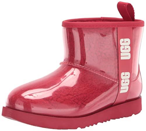 UGG K Classic Clear Mini II Fashion Boot, Samba RED, 6 US Unisex Big Kid