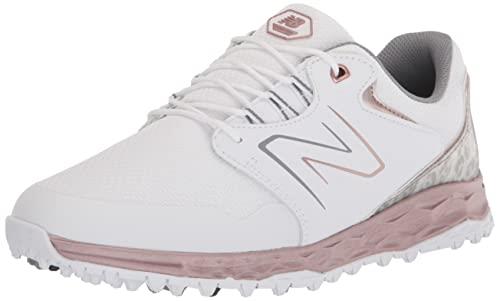 New Balance Women's Fresh Foam LinksSL v2 Golf Shoe, White/Rose Gold, 9