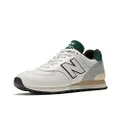 New Balance Unisex-Adult 574 V2 Run It Sneaker, White/Green, 6 Wide Women/4.5 Men
