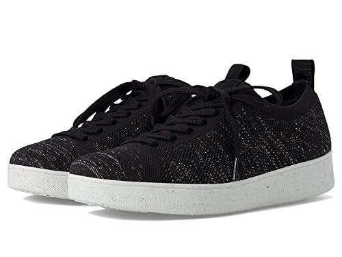 FitFlop Rally E01 Multi-Knit Trainers Black/Rose Gold 1 6 M (B)