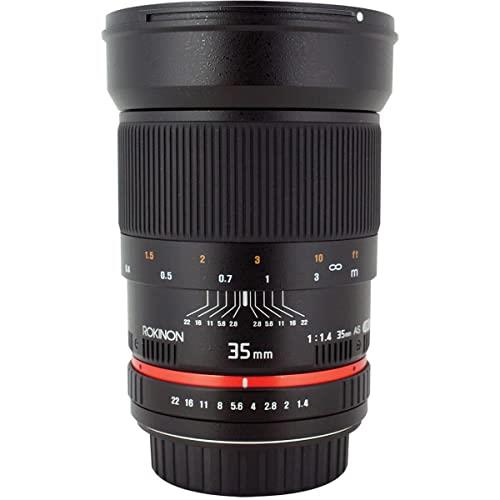 Rokinon 35mm F/1.4 AS UMC Wide Angle Lens for Nikon with Automatic Chip RK35MAF-N - Fixed