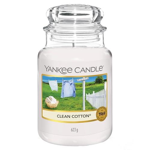 Yankee Candle Scented Candle, Clean Cotton Large Jar Candle, Long Burning Candles: up to 150 Hours, Gifts for Women