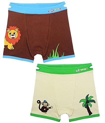 Ez Undeez Boys Boxers Toddler Training Underwear Monkey-Lion 2-3 Yr