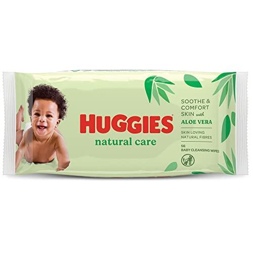 Huggies New Natural Care Baby Wipes, 56 count, Pack of 56