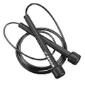 Vector X VXF 684 Skipping Rope for Men & Women (Black, Free Size -Adjustable) | Material -Nylon | For Cardio Workout | Warmup | Weight Loss | Training | Jump Rope for Exercise | Exercise Rope