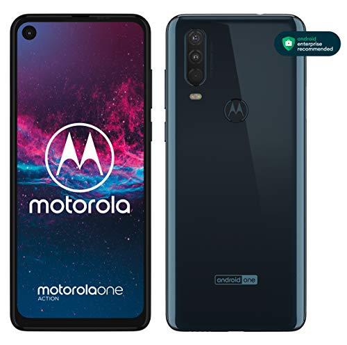 Motorola One Action Dual-SIM XT2013 128GB Factory Unlocked 4G/LTE Smartphone - International Version (Denim Blue)
