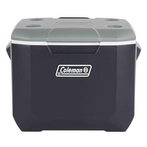 Coleman Daintree Wheeled Hard Cooler 57L | Portable Cooler, Heavy Duty Wheels, Reinforced Lid with Cup Holders, Grey