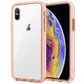 JETech Case for iPhone Xs and iPhone X 5.8-Inch, Non-Yellowing Shockproof Phone Bumper Cover, Anti-Scratch Clear Back (Rose Gold)