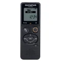 Olympus VN-541PC digital voice recorder with one-touch recording, noise-cancellation function, 4GB memory, four scenes recording, includes a micro-USB cable.