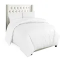 (Single, White) - Plain Duvet Cover with Pillow Case Non Iron Percale Quilt Cover Bedding Bedroom Set (Single, White)