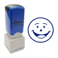 Shiny "Smiley Face" Pre-Inked Merit Stamp, Blue