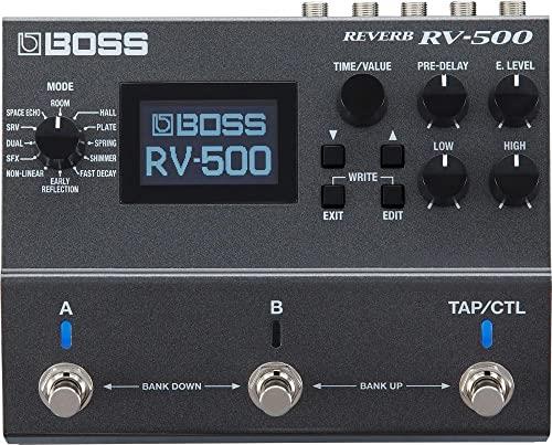 BOSS Rv-500 Reverb Effects Pedal, Powerful And Versatile Reverb Processor; Studio-Level Sound with First-In-Class 32-Bit Ad/Da, 32-Bit Floating Point Processing, And 96 Khz Sampling Rate