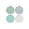Colourworks KitchenCraft Melamine Plastic Side Plates, Classics Colours, Set of 4