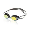 Speedo Unisex-Adult Swim Goggles Mirrored Vanquisher 2.0, Black/Gold