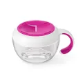 OXO TOT Flippy Snack Cup with Travel Cover, Pink