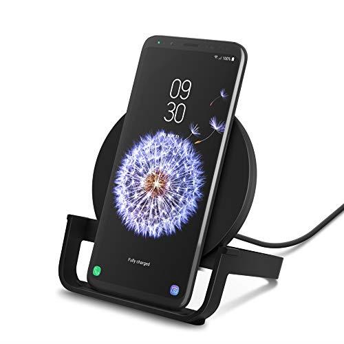 Belkin Boost Up 10W Wireless Charging Stand (Charger for iPhone 11, 11 Pro/Pro Max, XS, XS Max, XR, SE, Samsung Galaxy S20, S20+, S20 Ultra, S10, S10+ and S10e - UK Plug - Black