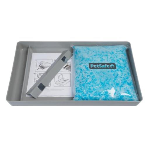 Official PetSafe ScoopFree Crystal Reusable Tray - Compatible with PetSafe ScoopFree Crystal Automatic Self-Cleaning Litter Boxes, Includes 4.3 lb of Premium Non Clumping Crystal Litter, Fresh Scent