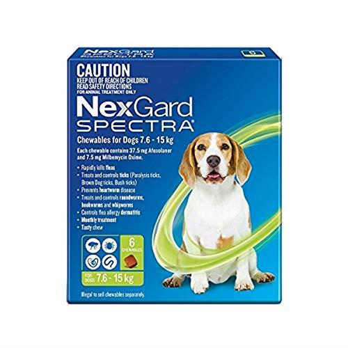 Nexgard Spectra Chewables for Dogs 7.6 -15 kg (Pack of 6)