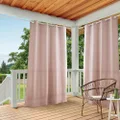 Exclusive Home Cabana Solid Indoor/Outdoor Light Filtering Grommet Top Curtain Panel, 54"x84", Blush, Set of 2