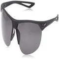 Nike Golf Cross Trainer P Sunglasses, Matte Black/Silver Frame, Polarized Grey Lens
