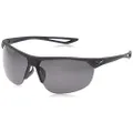 Nike Golf Cross Trainer P Sunglasses, Matte Black/Silver Frame, Polarized Grey Lens