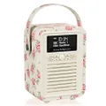 VQ Portable Retro Mini DAB and DAB+ Digital Radio with FM, Bluetooth, Aux, USB, Alarm Clock – Emma Bridgewater Rose and Bee