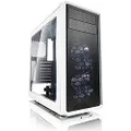 Fractal Design Focus G - Mid Tower Computer Case - ATX - High Airflow - 2X Fractal Design Silent LL Series 120mm White LED Fans Included - USB 3.0 - Window Side Panel - White