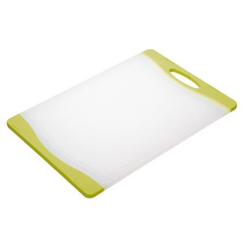 KitchenCraft Colourworks Polyethylene Reversible Cutting Board, 36.5 x 25 cm - Green