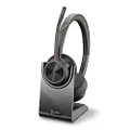 Plantronics Poly - Voyager 4320 UC Wireless Headset + Charge Stand () - Headphones w/Mic - Connect to PC/Mac via USB-A Bluetooth Adapter, Cell Phone via Bluetooth-Works w/Teams (Certified), Zoom