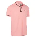Original Penguin Mens 2023 Golf Earl Left Chest Pocket 3 Button Polo Shirt, Geranium Pink, M